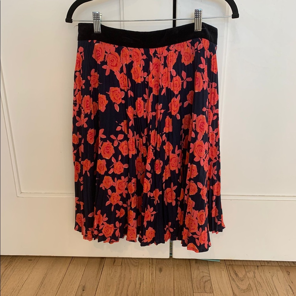 Ted baker pleated floral skirt